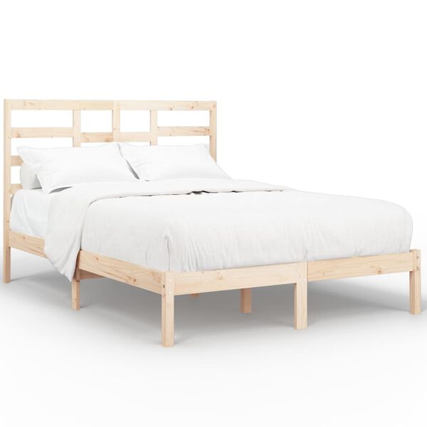 vidaXL Cadre de lit sans matelas bois massif 150x200 cm