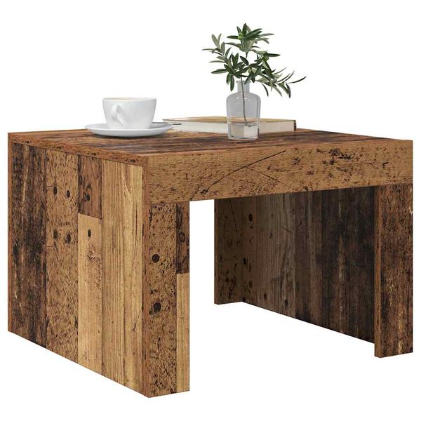 vidaXL Table basse Bois ancien 50 x 50 x 35 cm Bois d'ingénierie