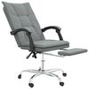 vidaXL Fauteuil inclinable de bureau Gris fonc&eacute; Tissu