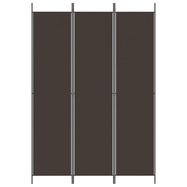 vidaXL Cloison de séparation 3 panneaux Marron 150x220 cm Tissu