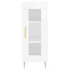 vidaXL Buffet haut Blanc brillant 34,5x34x180 cm Bois d'ing&eacute;nierie
