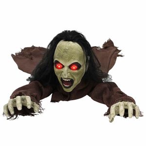 vidaXL D&eacute;coration de zombie d'Halloween SPOOKA Marron 94 x 130 x 29 cm