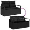 vidaXL Ensemble de canap&eacute; de jardin avec coussin Noir 90 x 55 x 71 cm