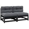 vidaXL Canap&eacute;s centraux de jardin avec coussins anthracite 2 pcs