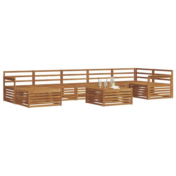 vidaXL Ensembles de canap&eacute;s 8 pcs Naturel Bois d'Acacia Massif