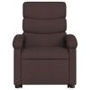 vidaXL Fauteuil inclinable de massage Marron foncé Tissu