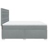 vidaXL Sommier &agrave; lattes de lit avec matelas Gris clair 200x200cm Tissu