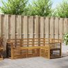 vidaXL Ensembles de canap&eacute;s 4 pcs Naturel Bois d'Acacia Massif
