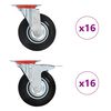 vidaXL 32 pcs Roulettes pivotantes 125 mm
