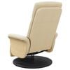 vidaXL Fauteuil inclinable de massage avec repose-pieds crème tissu