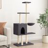 vidaXL Arbre à chat avec griffoirs en sisal Gris foncé 145 cm