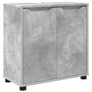 vidaXL Armoire de lavabo de salle de bain Gris b&eacute;ton 60 x 30 x 60 cm