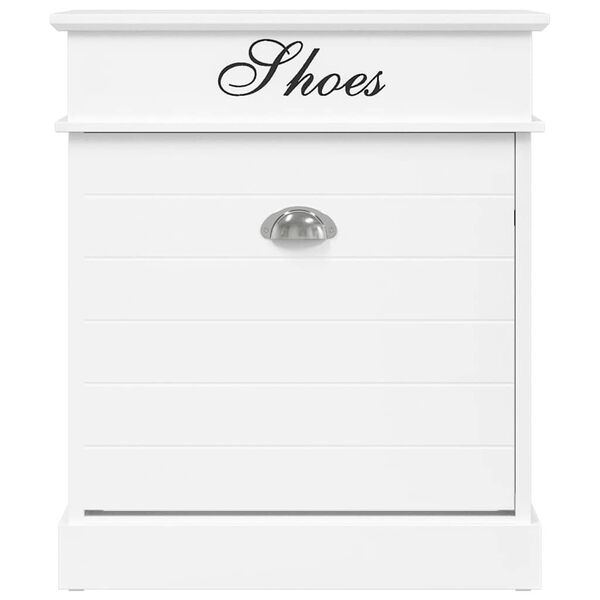 vidaXL Armoire &agrave; chaussures Blanc 50 x 28 x 58 cm Bois de Paulownia