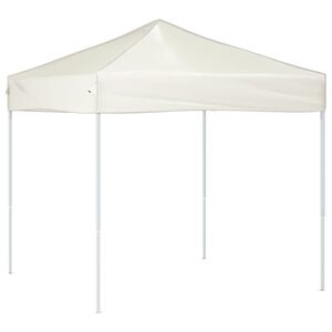 vidaXL Tente de r&eacute;ception pliable Cr&egrave;me 2x2 m