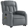vidaXL Fauteuil inclinable de massage &eacute;lectrique gris similicuir