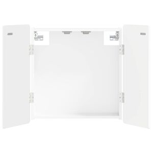 vidaXL Cabinet pour cible ZWOLLE Blanc brillant 52,5 x 10,5 x 57,5 cm