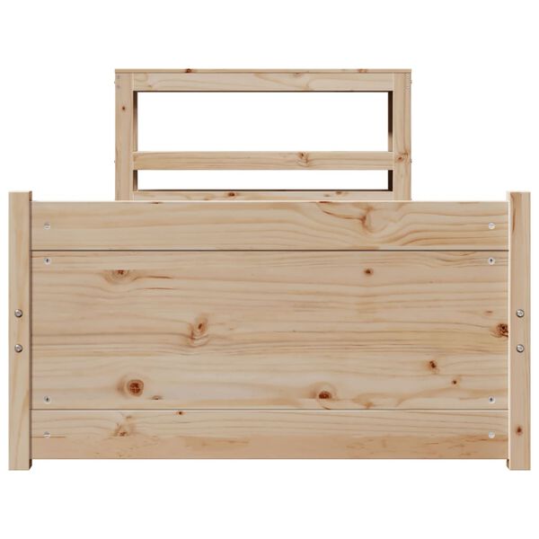 vidaXL Cadre de lit avec tête de lit sans matelas 100x200 cm