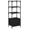 vidaXL Biblioth&egrave;que &agrave; 3 niveaux noir 41x30x109,5 cm bois d'ing&eacute;nierie