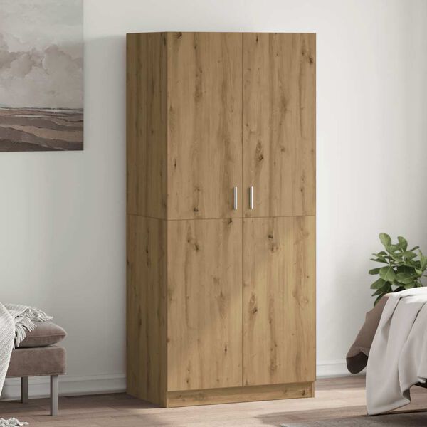 vidaXL Armoire en ch&ecirc;ne artisanal 90 x 52 x 200 cm bois d'ing&eacute;nierie