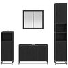 vidaXL Ensemble de mobilier de salle de bain 4 pcs Ch&ecirc;ne noir