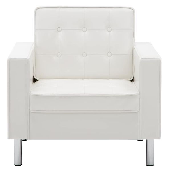 vidaXL Fauteuil Blanc 75x70x75 cm Similicuir