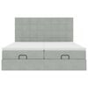 VidaXL Cadre de lit ottoman et matelas gris clair 160x200cm velours