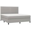 vidaXL Sommier &agrave; lattes de lit avec matelas Gris clair 160x200cm Tissu