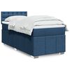 vidaXL Sommier &agrave; lattes de lit avec matelas Bleu 90x200 cm Tissu