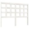 vidaXL T&ecirc;te de lit Blanc 125,5x4x100 cm Bois massif de pin