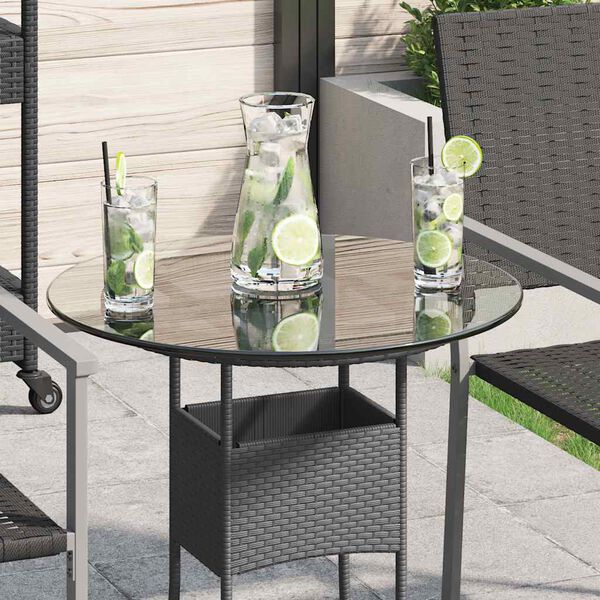 vidaXL Dessus de table ronde en verre tremp&eacute; 500 mm