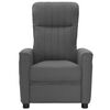 vidaXL Fauteuil &eacute;lectrique de massage Gris fonc&eacute; Tissu