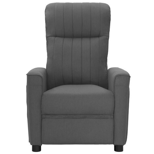 vidaXL Fauteuil &eacute;lectrique de massage Gris fonc&eacute; Tissu