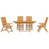 vidaXL Ensemble de salle &agrave; manger pour jardin 5 pcs Marron