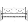 vidaXL Lit de jour et lit gigogne sans matelas noir 90x190 cm acier