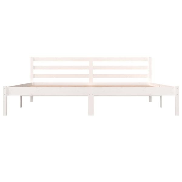 vidaXL Cadre de lit sans matelas 180x200 cm blanc