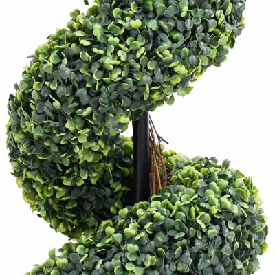 vidaXL Plante de buis artificiel en spirale avec pot Vert 89 cm