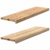vidaXL Appuis de fen&ecirc;tre 2 pcs non trait&eacute; 90x25x2 cm bois ch&ecirc;ne massif