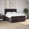 vidaXL Sommier &agrave; lattes de lit avec matelas Marron fonc&eacute; 200x200 cm