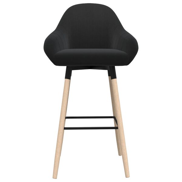 vidaXL Tabouret de bar Noir Tissu