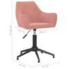 vidaXL Chaise pivotante de salle &agrave; manger Rose Velours