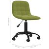 vidaXL Chaises pivotantes &agrave; manger lot de 2 vert clair velours