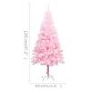 vidaXL Arbre de No&euml;l artificiel pr&eacute;-&eacute;clair&eacute; et boules rose 120 cm PVC