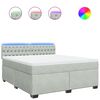 vidaXL Sommier &agrave; lattes de lit et matelas Gris clair 180x200cm Velours