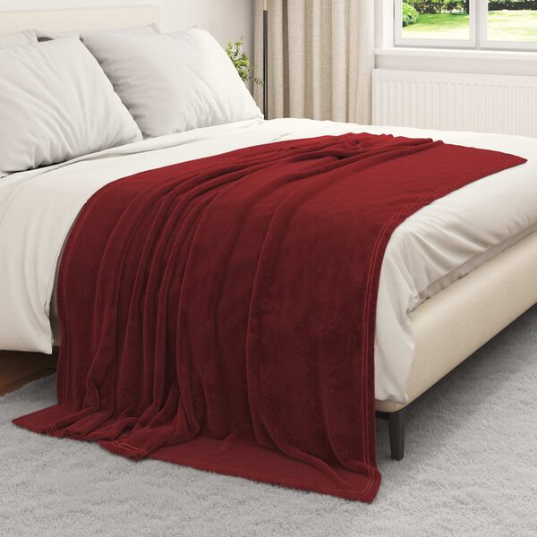 vidaXL Jet&eacute; Rouge Bordeaux 150 x 200 cm Toison