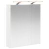 vidaXL Armoire Miroir de Salle de Bain Blanc 60 x 14,5 x 70 cm