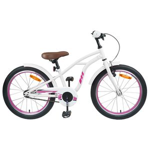 vidaXL V&eacute;lo pour Enfants 18 Pouces pour les 5-7 ans Blanc