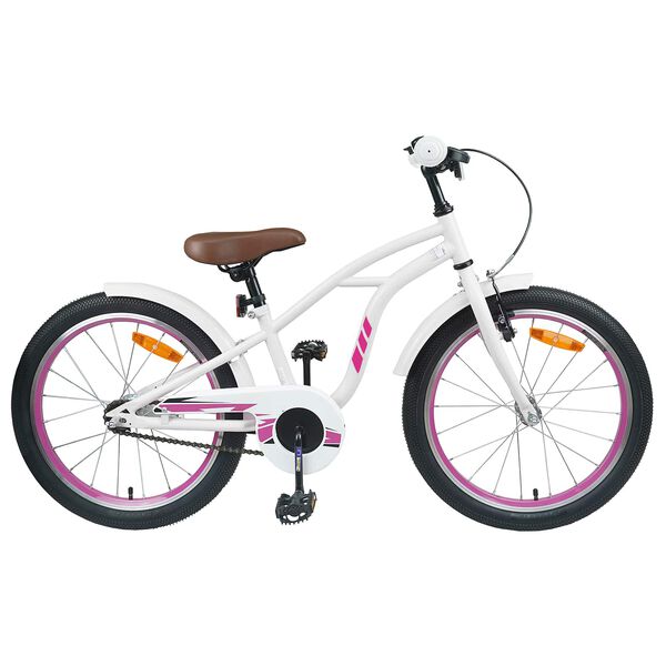 vidaXL V&eacute;lo pour Enfants 18 Pouces pour les 5-7 ans Blanc