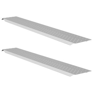 vidaXL Ramp de Chargement Argent 159 x 23 x 5 cm Acier galvanis&eacute;