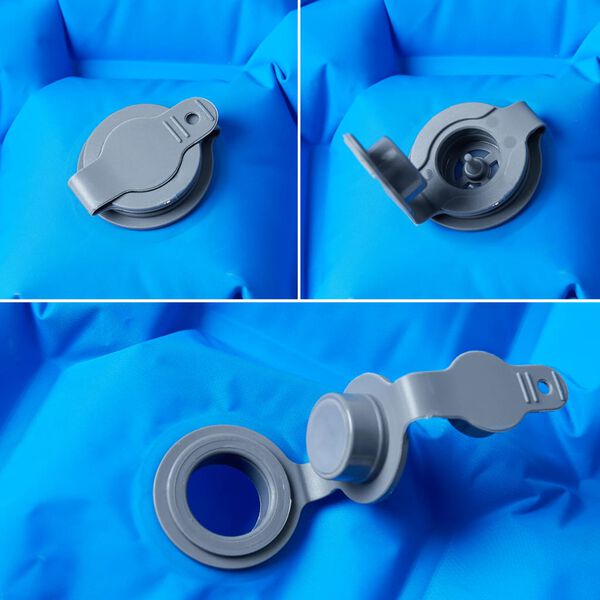 vidaXL Matelas de camping gonflable 1 personne bleu 190x58x6 cm