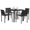 vidaXL Ensemble de meubles d'ext&eacute;rieur 5 pcs Noir et anthracite